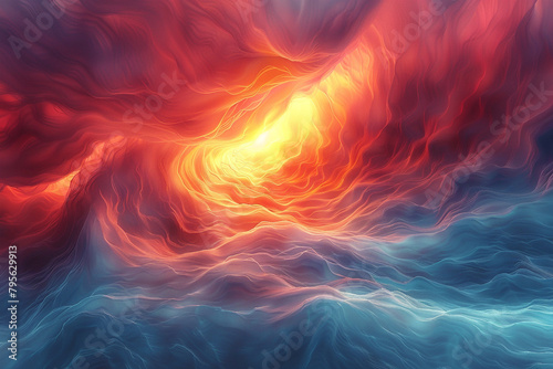 A symphony of colors swirling and merging, creating an abstract representation of a digital sunset.