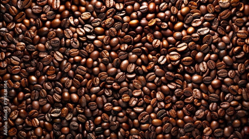 A Close-Up of Coffee Beans