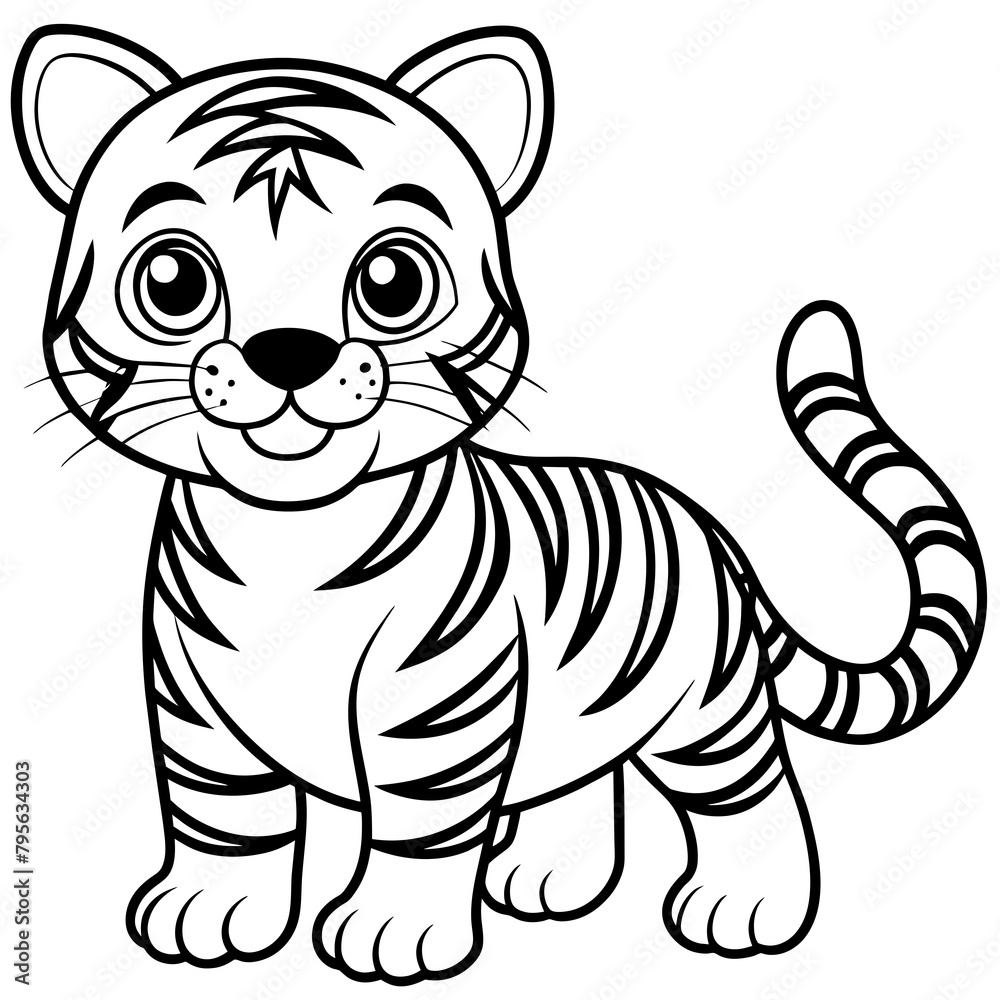 little tiger vector illustration little tiger vector illustration