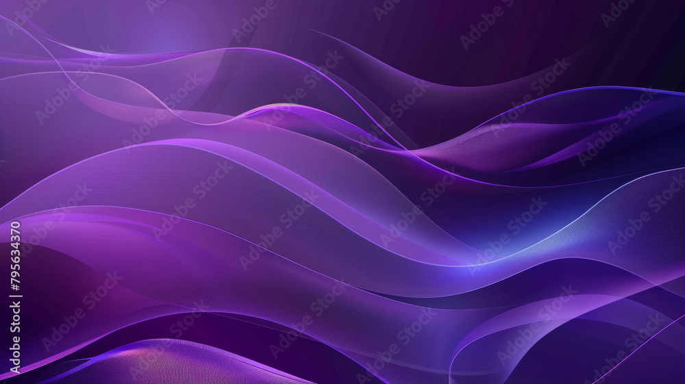 Fototapeta premium Abstract Purple Background Vector, Smooth Waves & Soft Highlights