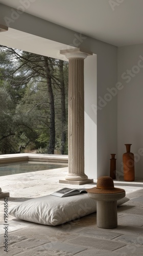 Luxury Villa indoor outdoor space with a pool