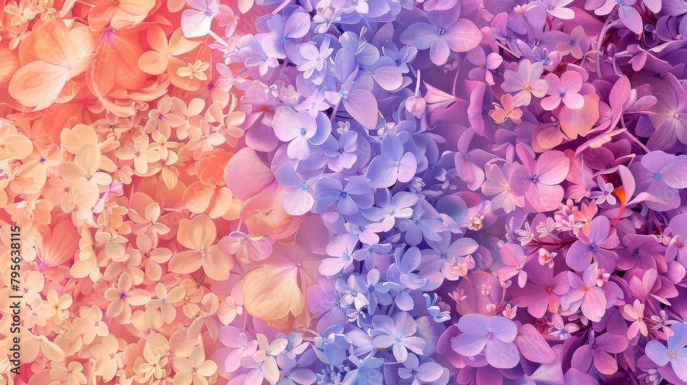 Vibrant Floral Gradient Background - Pink to Purple Blossoms