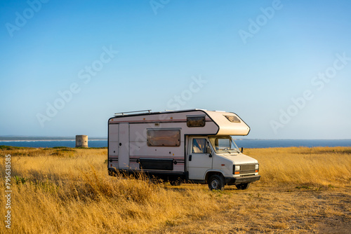 Camper Van Adventure in Sardinian Countryside photo