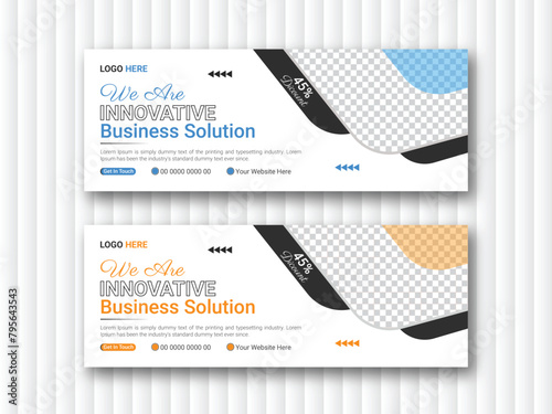 Business marketing social media facebook cover design template