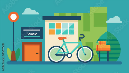 A studio that offers incentives for students who bike or walk to class promoting active and sustainable transportation.