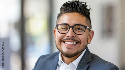 Smilling Businessman in Modern Office