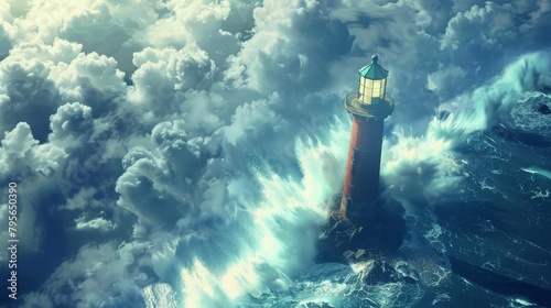 Our goals are the lighthouses guiding our team s journey through the stormy seas of market competition, powered by technology, business concept
