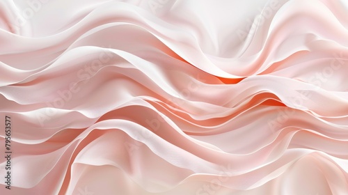 Elegant Pink Satin Fabric Texture Wave Background