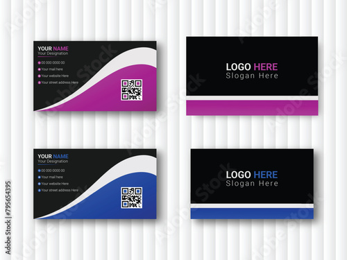 Business Card layout vector template design