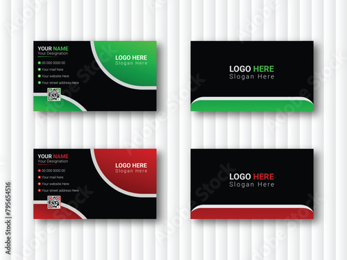 Business Card layout template design 
