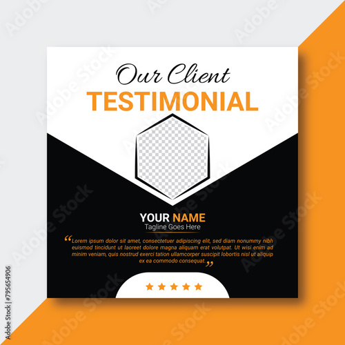 Modern and creative client testimonial layout template design