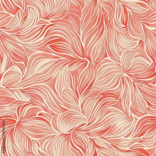Elegant Coral Leaf Pattern for Stylish Textile Design