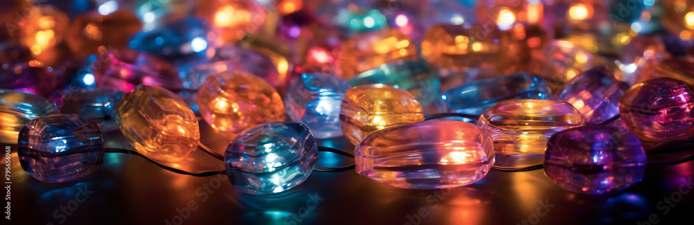 Array of lights on table Array of lights on table