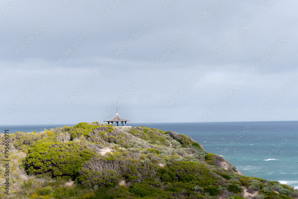 Viewing point on top of a hill by the sea