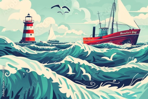 illustration with text to commemorate Beaufort Scale Day