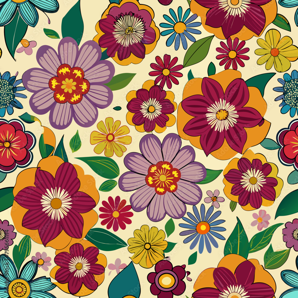 Seamless Flower Pattern Seamless Flower Pattern