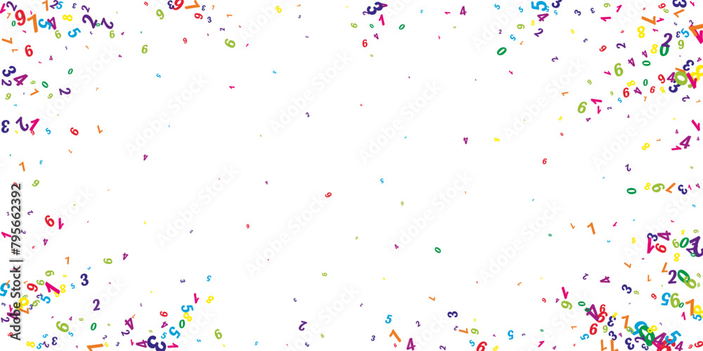Falling colorful numbers. Math study concept with Falling colorful numbers. Math study concept with