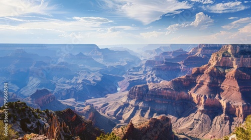 majestic grand canyon landscape with dramatic cliffs and vast expanses iconic american southwest scenery