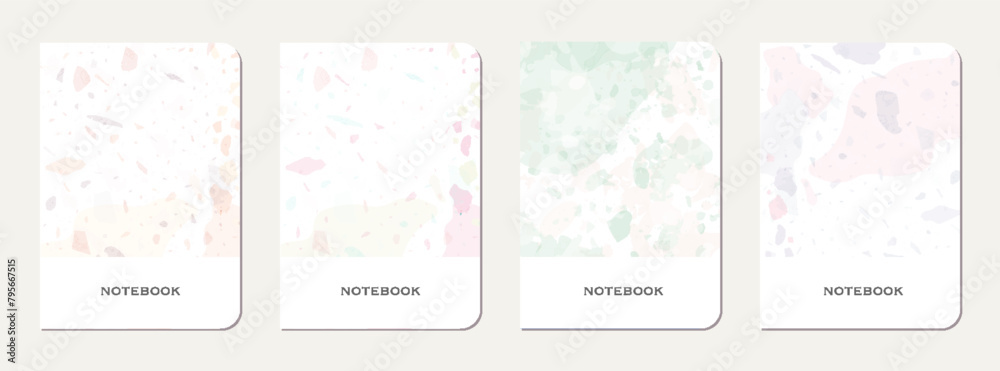 Notebook cover design. Terrazzo abstract