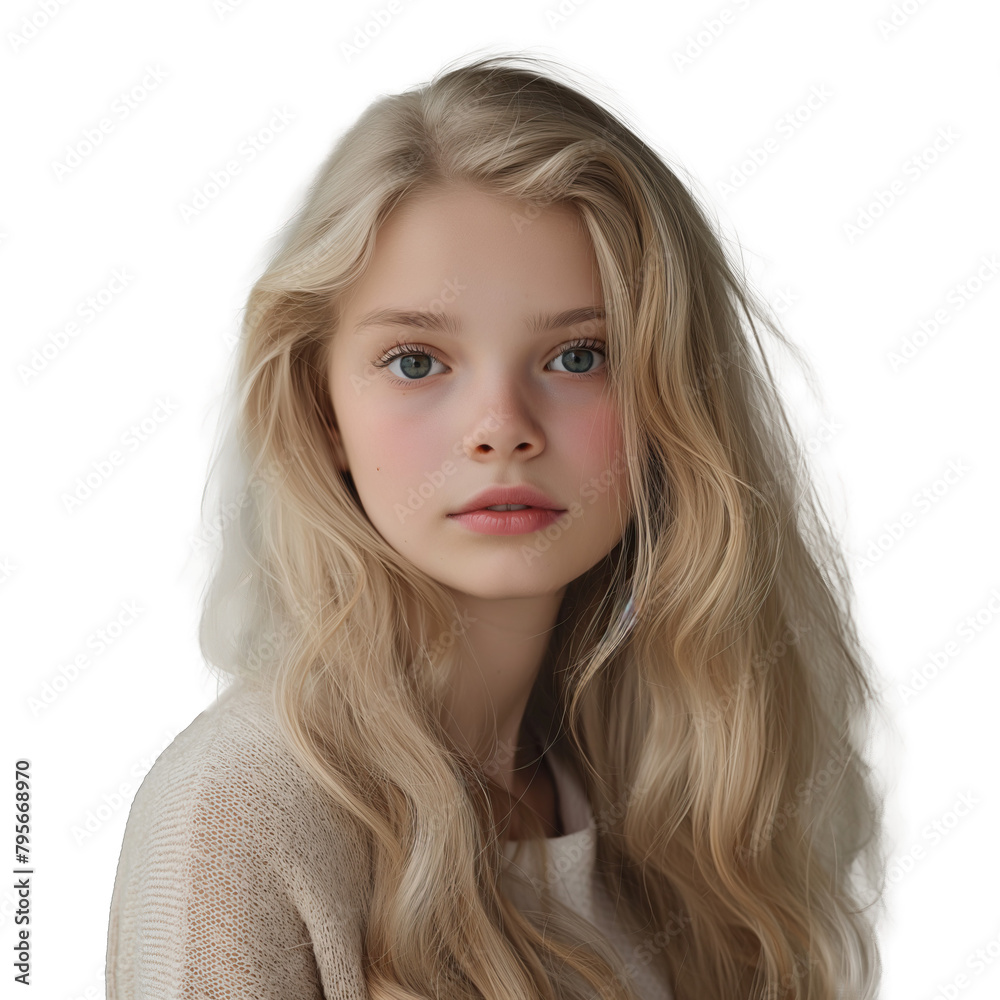 young teenager girl with long blonde hair . Clipart PNG image . Transparent background young teenager girl with long blonde hair . Clipart PNG image . Transparent background