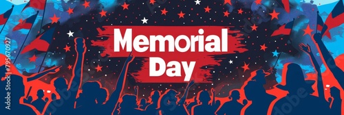 illustration with text to commemorate Memorial Day