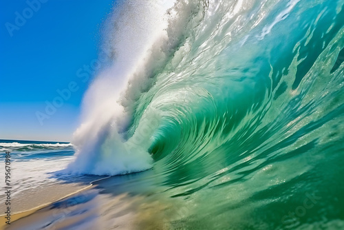 Big wave in the ocean, great for surfing