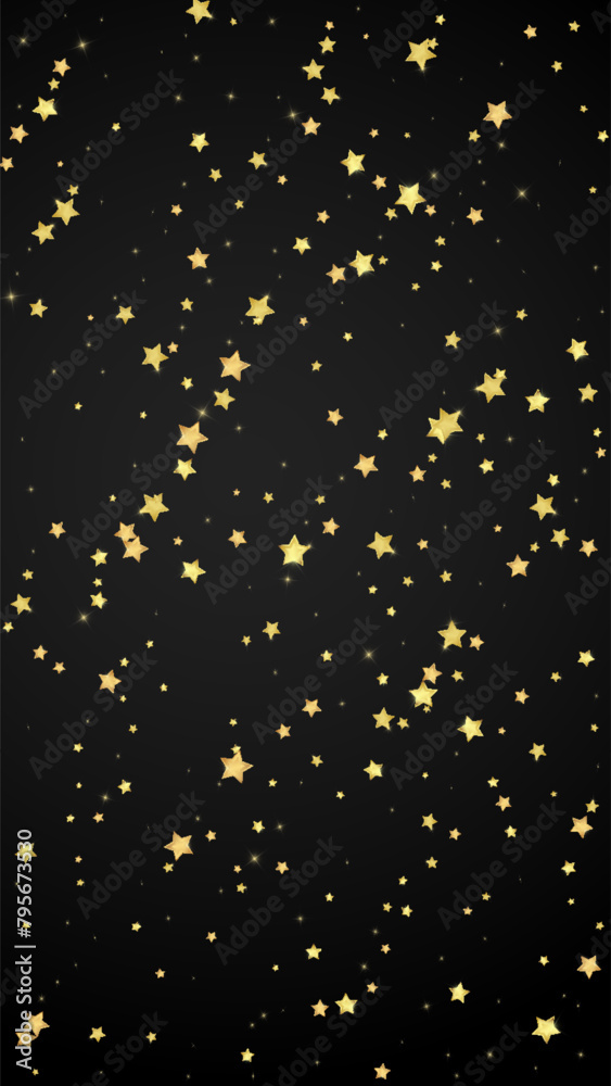 Fototapeta premium Magic stars vector overlay. Gold stars scattered