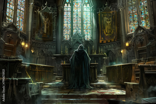 Gothic Courtroom Exposing Money's Power
