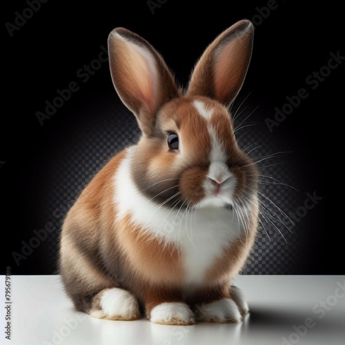  Cute bunny rabbit with big ears