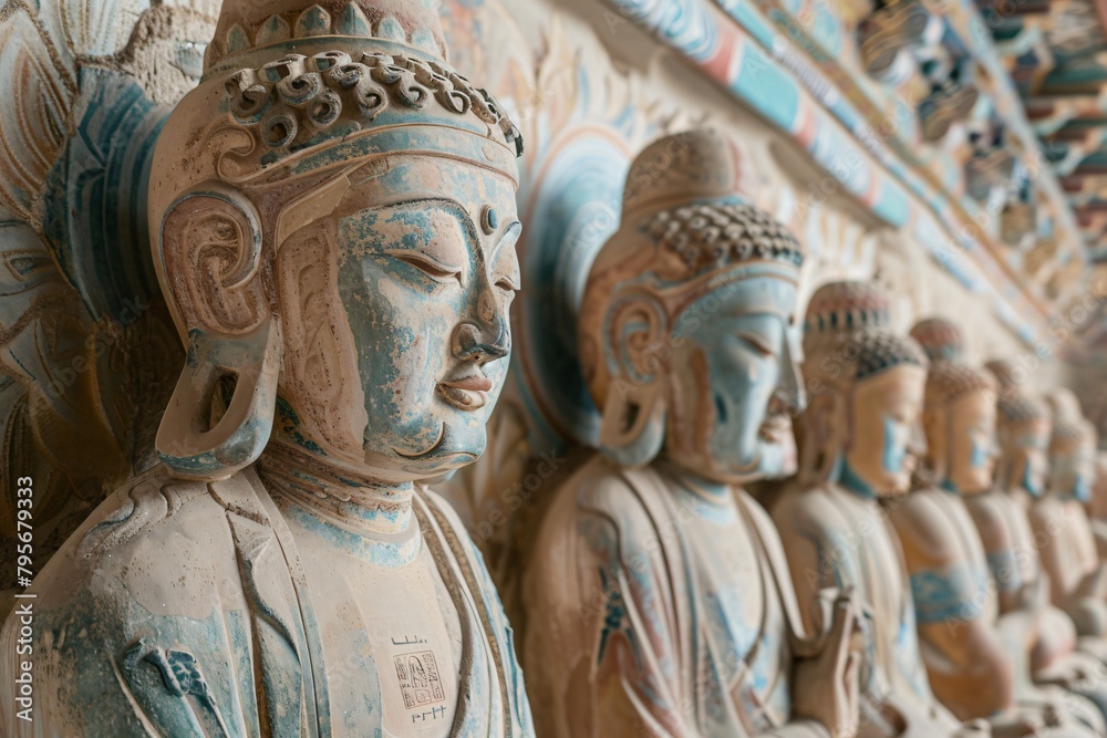 The Mogao Grottoes of Dunhuang Stone Statues The Mogao Grottoes of Dunhuang Stone Statues