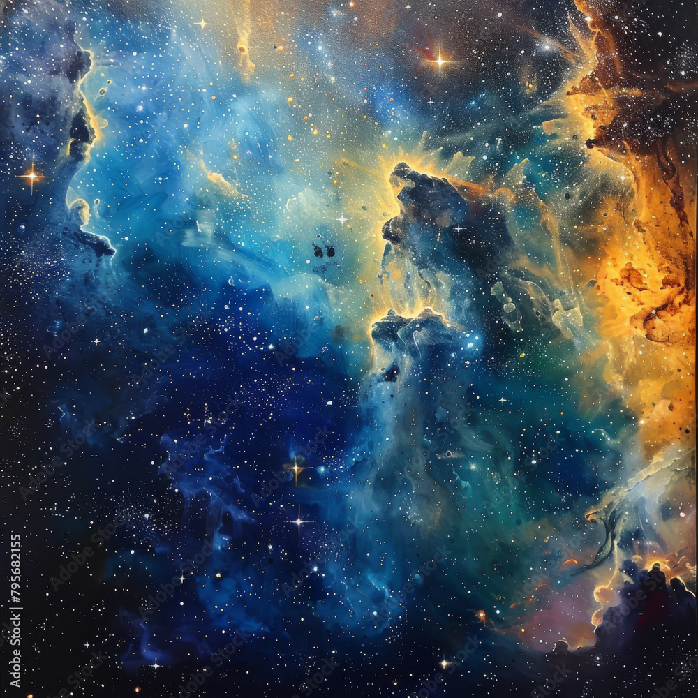 Stellar Nebulae Celestial Harmony