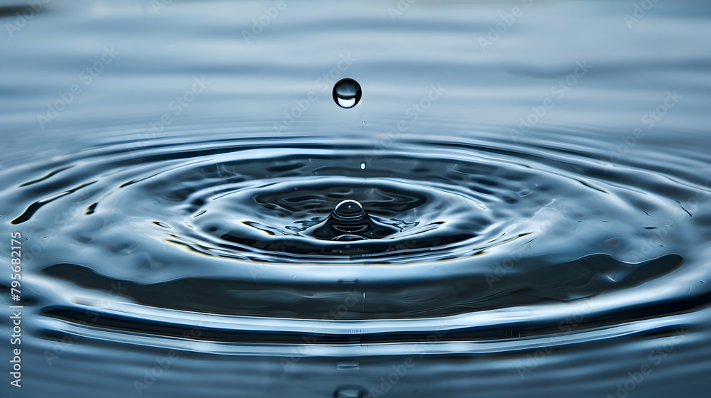 A minimalist sketch of a single raindrop suspended in mid-air A minimalist sketch of a single raindrop suspended in mid-air