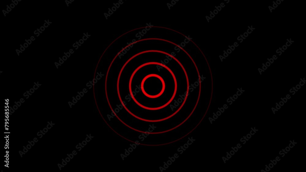 Abstract futuristic Radio waves icon animation on black background 4k animation Abstract futuristic Radio waves icon animation on black background 4k animation