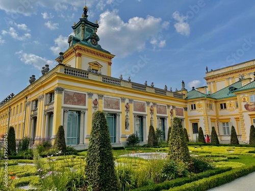 The royal Wilanow Palace in Warsaw, Poland.