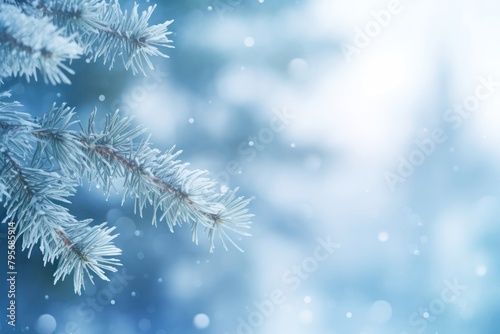 Pine tree snow backgrounds snowflake