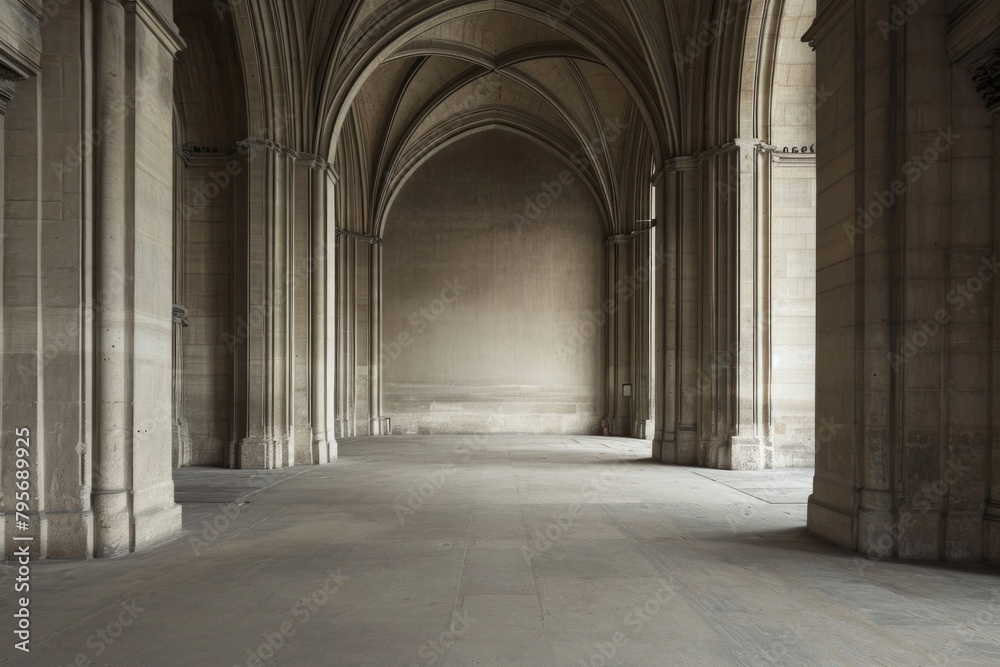 Paris architecture building corridor. Paris architecture building corridor.