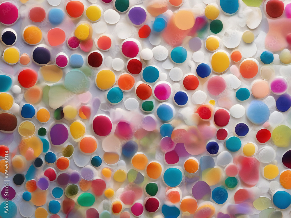 Rainbow coloured spots / dots