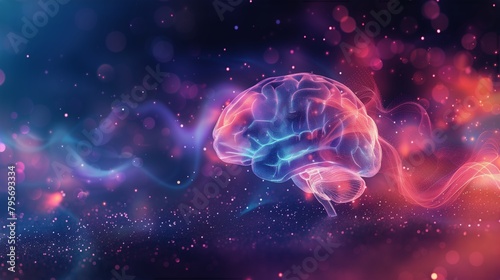 Abstract brain intelligence concept photo