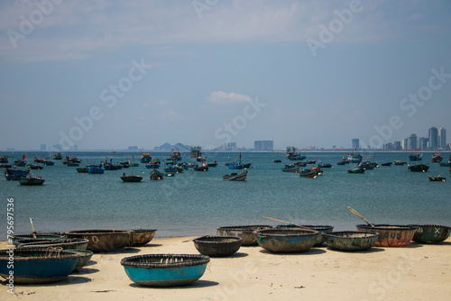 boats on the beach vietnam 