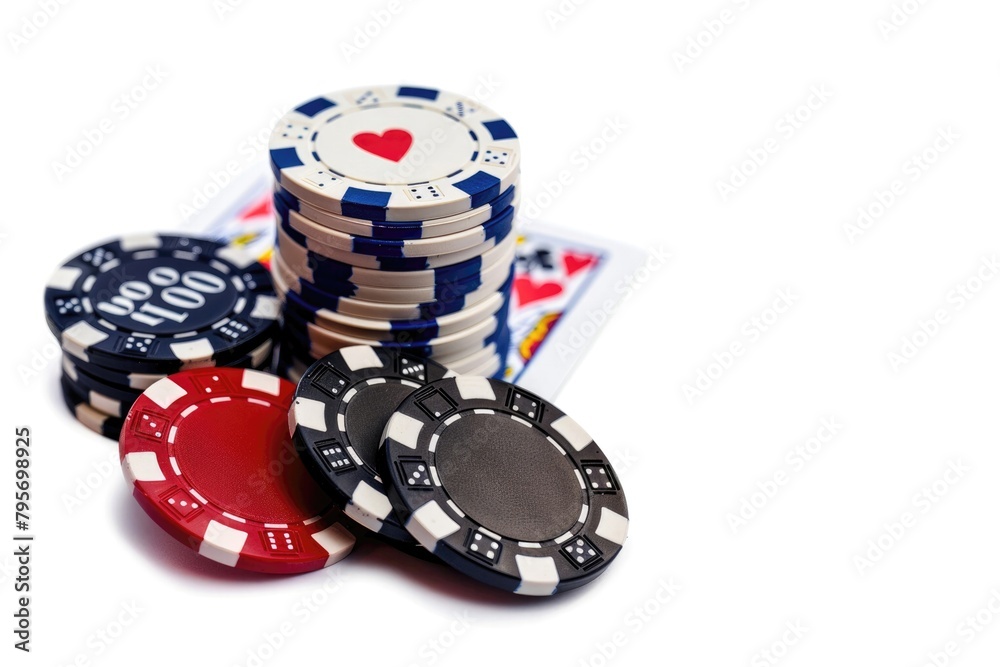 The poker symbol in white background. Copy Space. Free Space. The poker symbol in white background. Copy Space. Free Space.