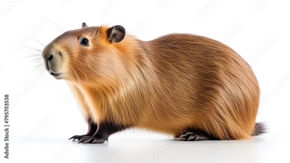 Capybara isolated on white background. Capybara isolated on white background.
