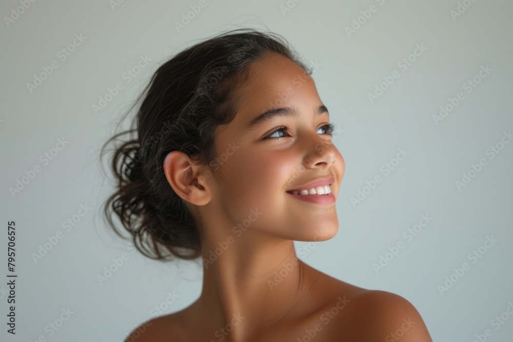 Latina Brazilian girl portrait smiling adult. Latina Brazilian girl portrait smiling adult.