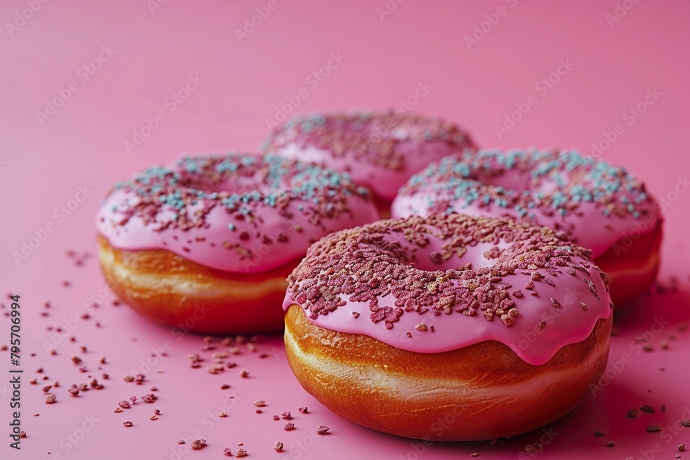 Sweet Donuts Background Template Design