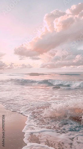 waves crashing on a beach