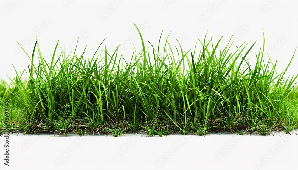 Fototapeta premium strip of green fresh grass side view