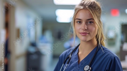 portrait of nurse looking at camera