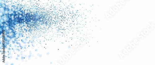 Abstract background with a blue digital network and binary code, white color space for text against a white background Generative AI