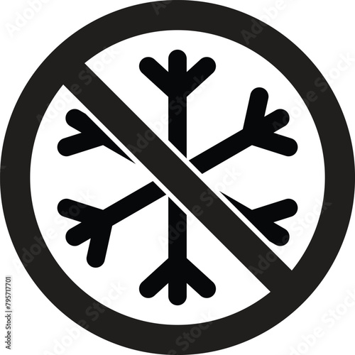 Do not freeze icon isolated on white background . No freezing icon vector