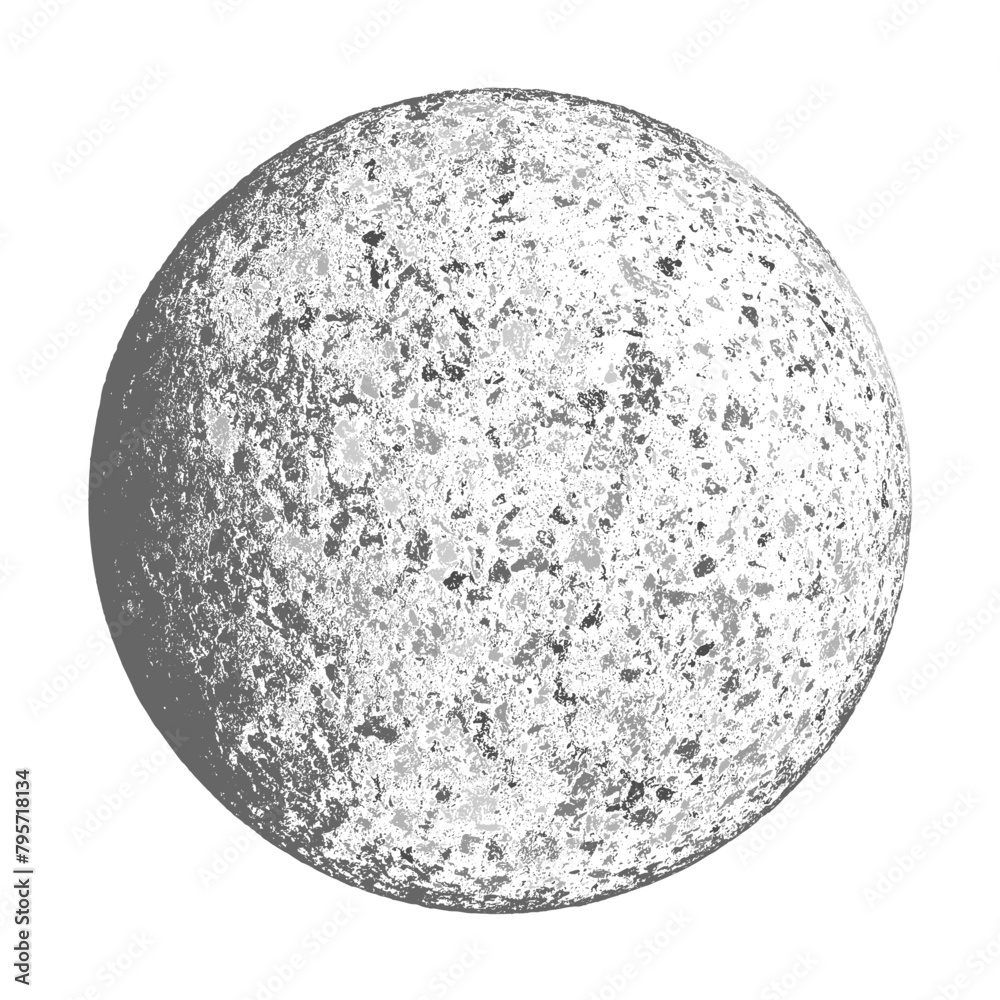 Full moon isolated. Night space. Earth, planet isolated on white background. Abstract black stamp texture round shape. Grainy circle textured design elements. Vector illustration. EPS 10. Full moon isolated. Night space. Earth, planet isolated on white background. Abstract black stamp texture round shape. Grainy circle textured design elements. Vector illustration. EPS 10.