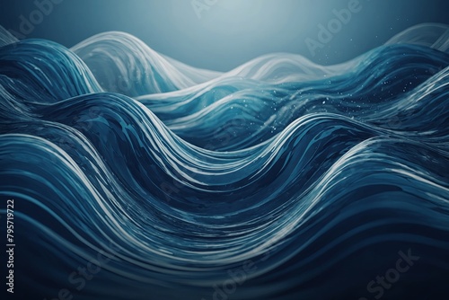 Generate a vector background design featuring abstract blue wave patterns